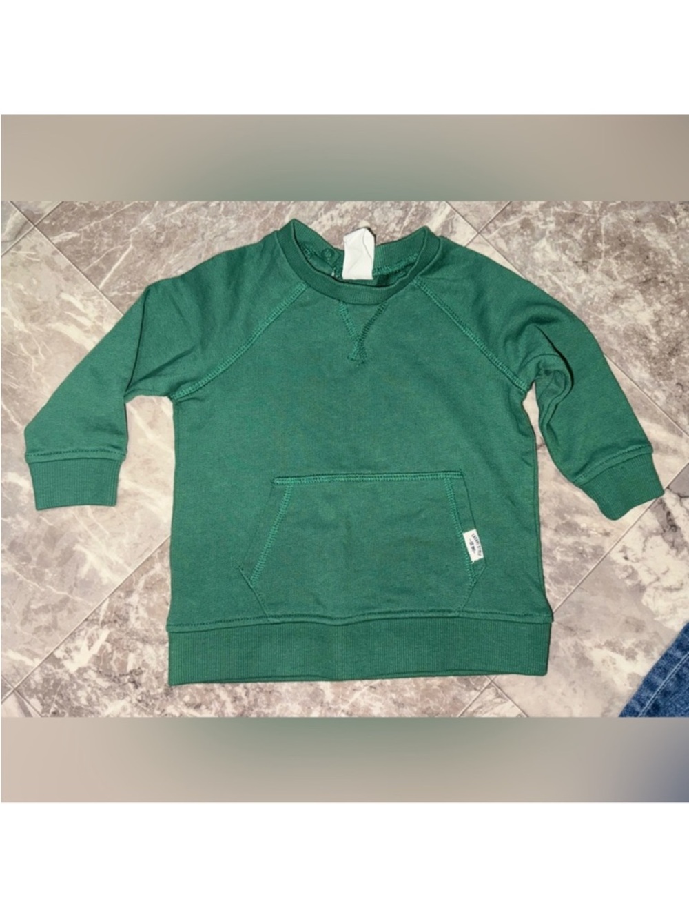 H&M Baby Boy Green Pullover Sweatshirt Size 9M